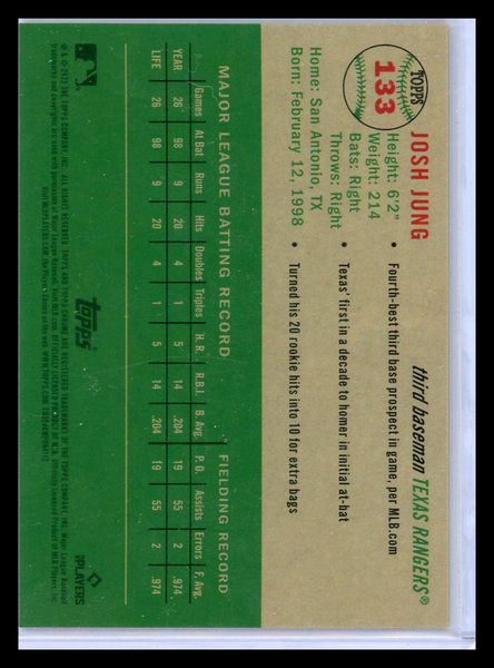 Josh Jung - 2023 Topps Chrome Red Refractor 4 / 5 RC