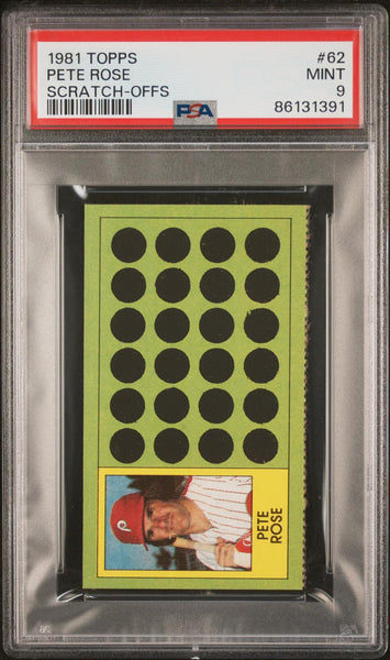 Pete Rose - 1981 Topps Scratch-Offs #62 PSA 9