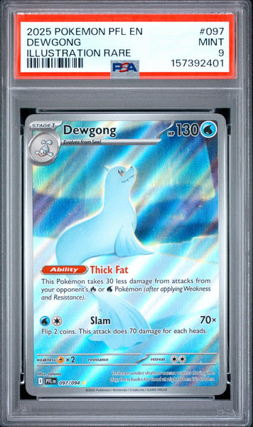 Dewgong - 2025 Pokemon Pfl En-Phantasmal Flames #097 PSA 9