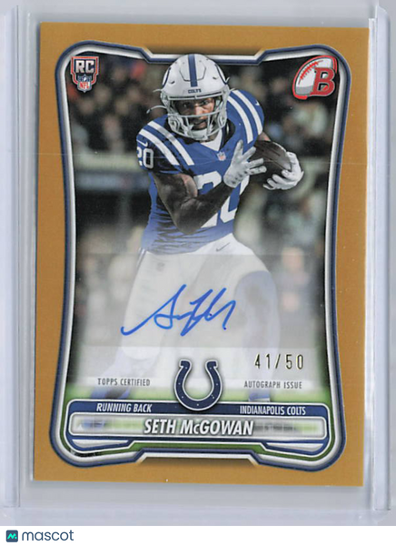 Seth McGowan - 2026 Bowman Gold Paper Rookie Auto /50