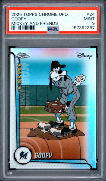 Goofy - 2025 Topps Chrome Update Mickey And Friends #24 PSA 9