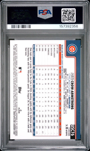 Pete Crow-Armstrong - 2025 Topps Chrome Update #76 Image Variation PSA 9