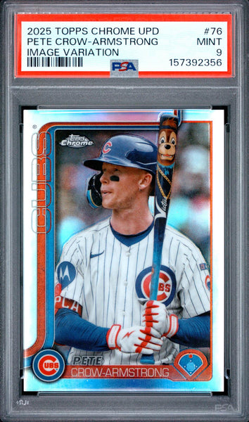 Pete Crow-Armstrong - 2025 Topps Chrome Update #76 Image Variation PSA 9