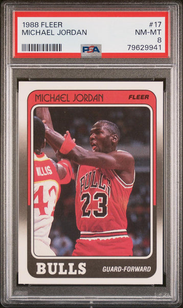 1988 Fleer #17 Michael Jordan PSA 8