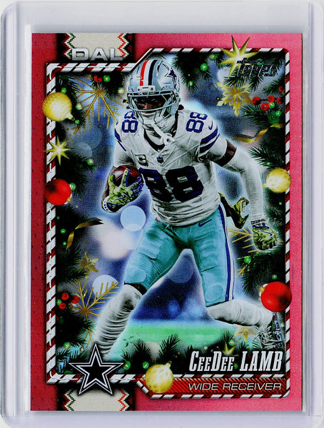CeeDee Lamb - 2026 Topps Holiday #29 Red Metallic Holiday #/10