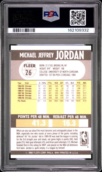 Michael Jordan - 1990 Fleer #26 PSA 9