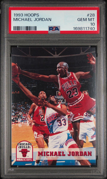 Michael Jordan - 1993 Hoops #28 PSA 10