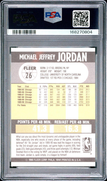 Michael Jordan - 1990 Fleer #26 PSA 9