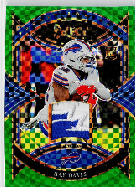 Ray Davis - 2024 Panini Select #RS-RDS Rookie Swatches Green Prizm #/5