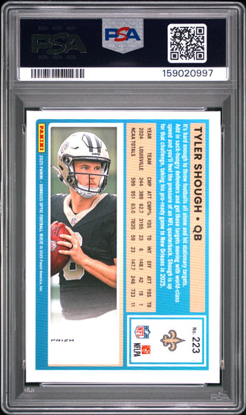 Tyler Shough - 2025 Panini Donruss Optic #223 Holo PSA 9