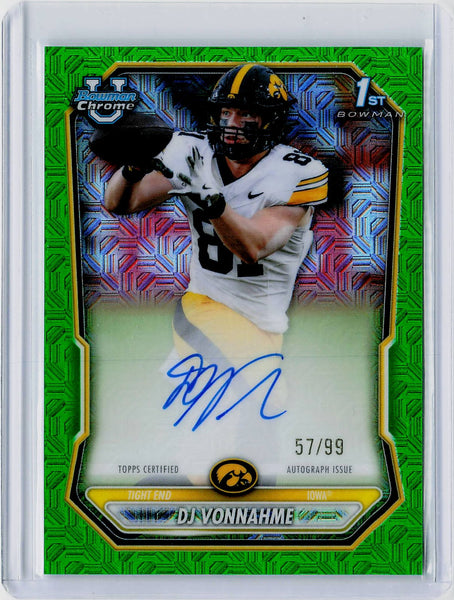 DJ Vonnahme - 2026 Bowman #BCP-65 Chrome Prospects Green Mojo Refractor #/99