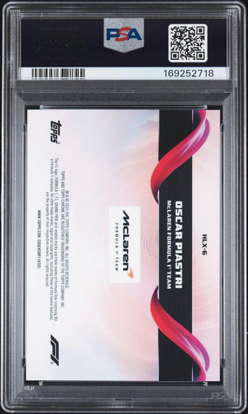 Oscar Piastri - 2025 Topps Chrome Formula 1 Helix #HLX-6 PSA 9