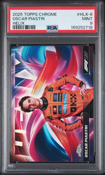 Oscar Piastri - 2025 Topps Chrome Formula 1 Helix #HLX-6 PSA 9