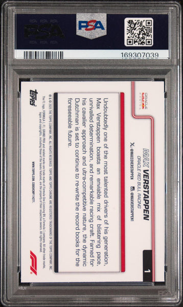 Max Verstappen - 2025 Topps Chrome Formula 1 Sapphire Edition #1 PSA 10