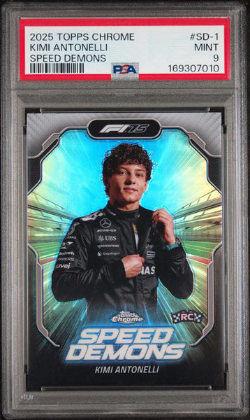 Kimi Antonelli - 2025 Topps Chrome Formula 1 Speed Demons #SD-1 PSA 9