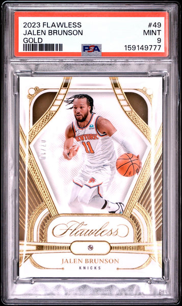 Jalen Brunson - 2023 Panini Flawless Gold #49 PSA 9 7/10