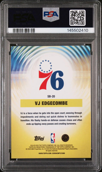 Vj Edgecombe - 2025 Topps Sonic Boom #SB-20 PSA 9