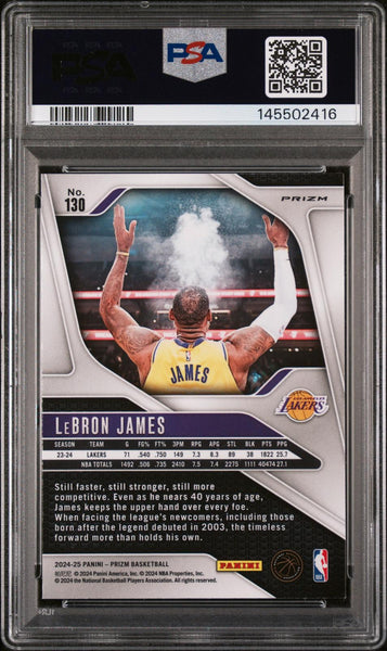 Lebron James - 2024 Panini Prizm Silver Prizm #130 PSA 9