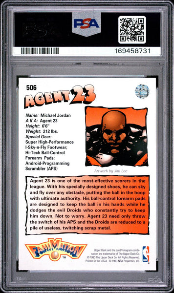 Michael Jordan - 1992 Upper Deck Fanimation #506 PSA 9