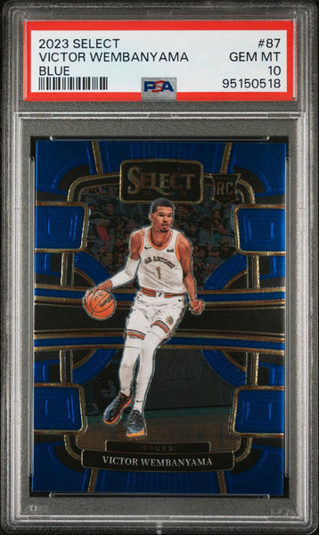 Victor Wembanyama - 2023 Panini Select Blue #87 PSA 10