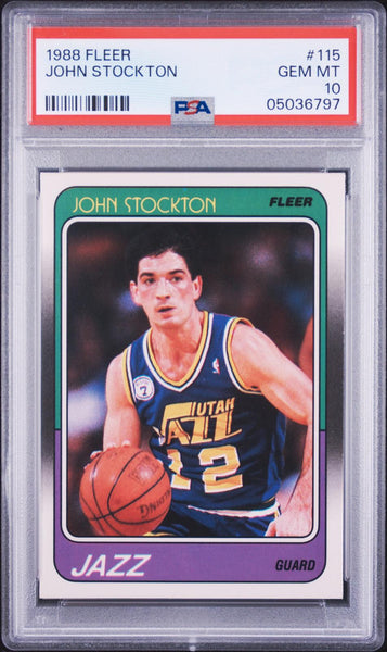John Stockton - 1988 Fleer #115 PSA 10