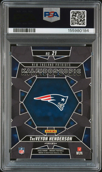 Treveyon Henderson - 2025 Panini Mosaic Kaleidoscopic #21 PSA 10