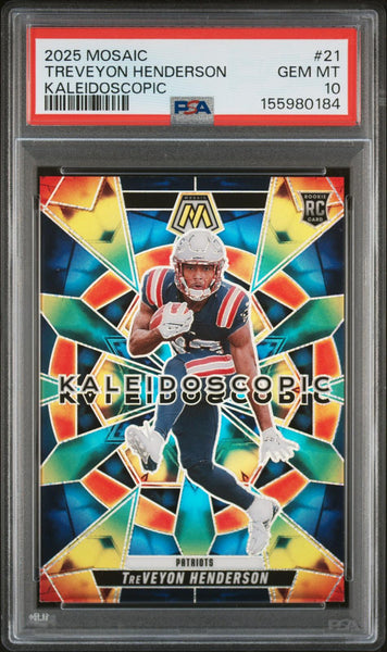 Treveyon Henderson - 2025 Panini Mosaic Kaleidoscopic #21 PSA 10