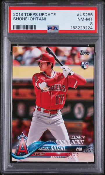 Shohei Ohtani - 2018 Topps Update Rookie #US285 PSA 8