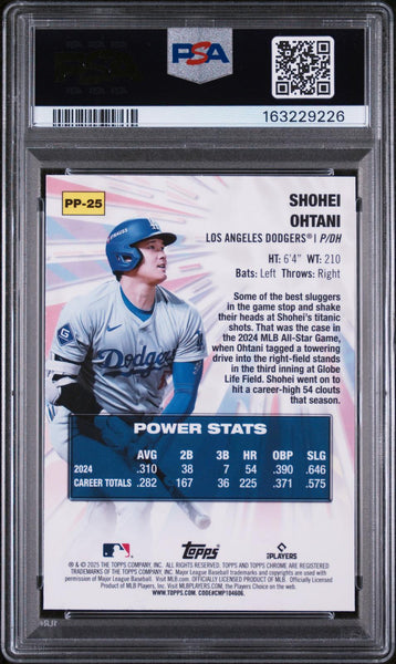 Shohei Ohtani - 2025 Topps Chrome Power Players #PP25 PSA 10