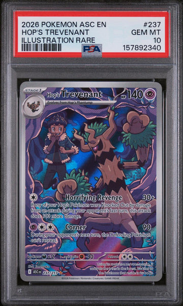 Hop'S Trevenant - 2026 Pokemon Ascended Heroes Illustration Rare #237 PSA 10
