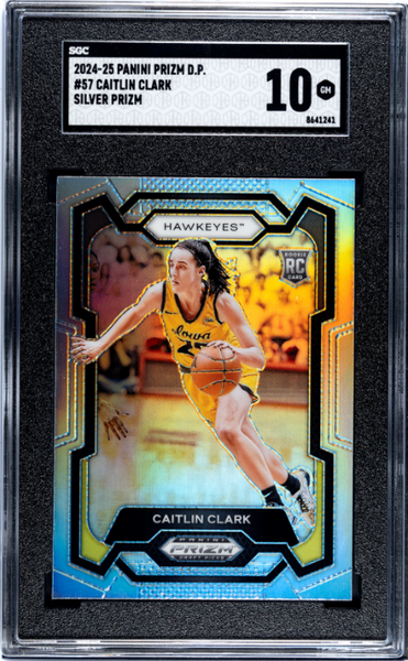 Caitlin Clark - 2024-25 Panini Prizm D.P. #57 Silver Prizm SGC 10