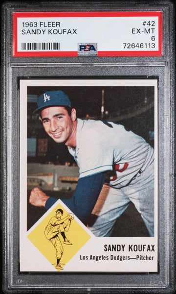 Sandy Koufax - 1963 Fleer #42 PSA 6