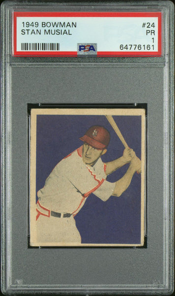 Stan Musial - 1949 Bowman #24 PSA 1