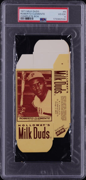 Roberto Clemente - 1971 Milk Duds Complete Box #8 Complete Box PSA 4