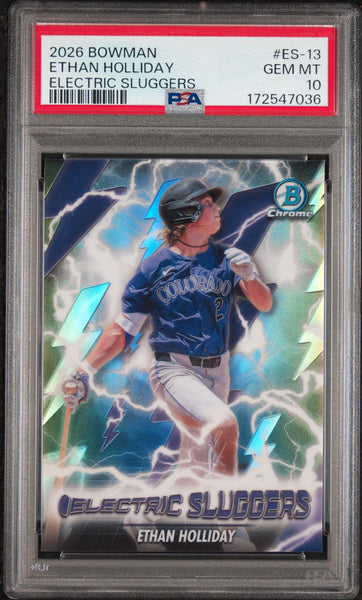 Ethan Holliday - 2026 Bowman Chrome Electric Sluggers #ES-13 PSA 10
