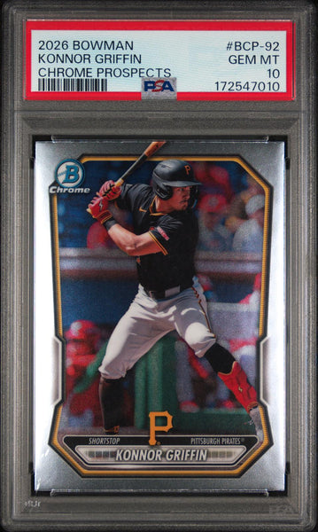Konnor Griffin - 2026 Bowman Chrome Prospects #BCP-92 PSA 10