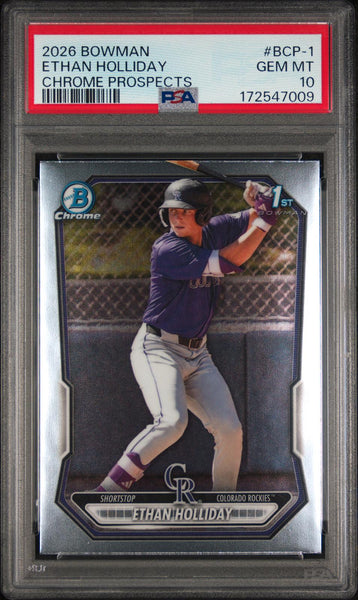 Ethan Holliday - 2026 Bowman Chrome Prospects #BCP-1 PSA 10