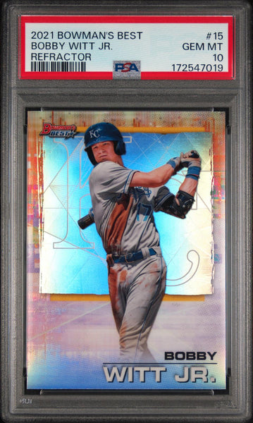 Bobby Witt Jr. - 2021 Bowman'S Best #15 Refractor PSA 10