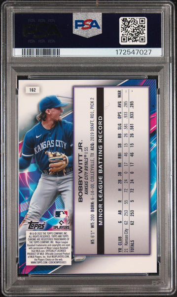 Bobby Witt Jr. - 2022 Topps Cosmic Chrome #162 PSA 10
