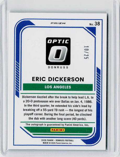 Eric Dickerson - 2026 Donruss Green Ice Auto