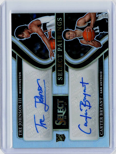 Tre Johnson Carter Bryant - 2026 Select Pairings Dual Auto /49