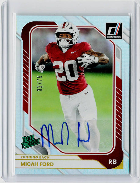 2026 Donruss #1Micah Ford - 2026 Donruss Holo Auto /75