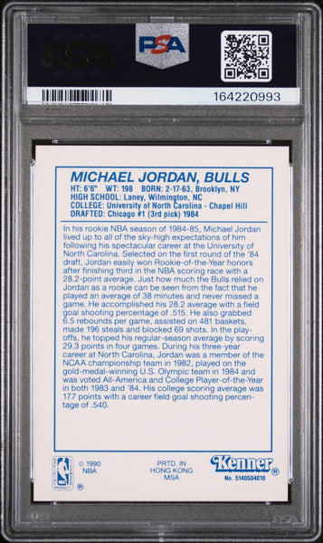 Michael Jordan - 1990 Kenner Starting Line-Up Yellow # PSA 9