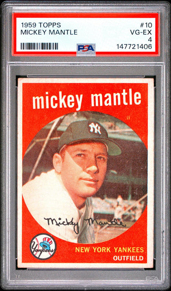 Mickey Mantle - 1959 Topps #10 PSA 4