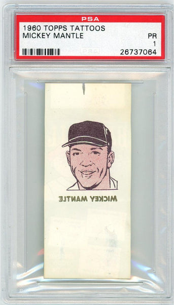 Mickey Mantle - 1960 Topps Tattoos # PSA 1