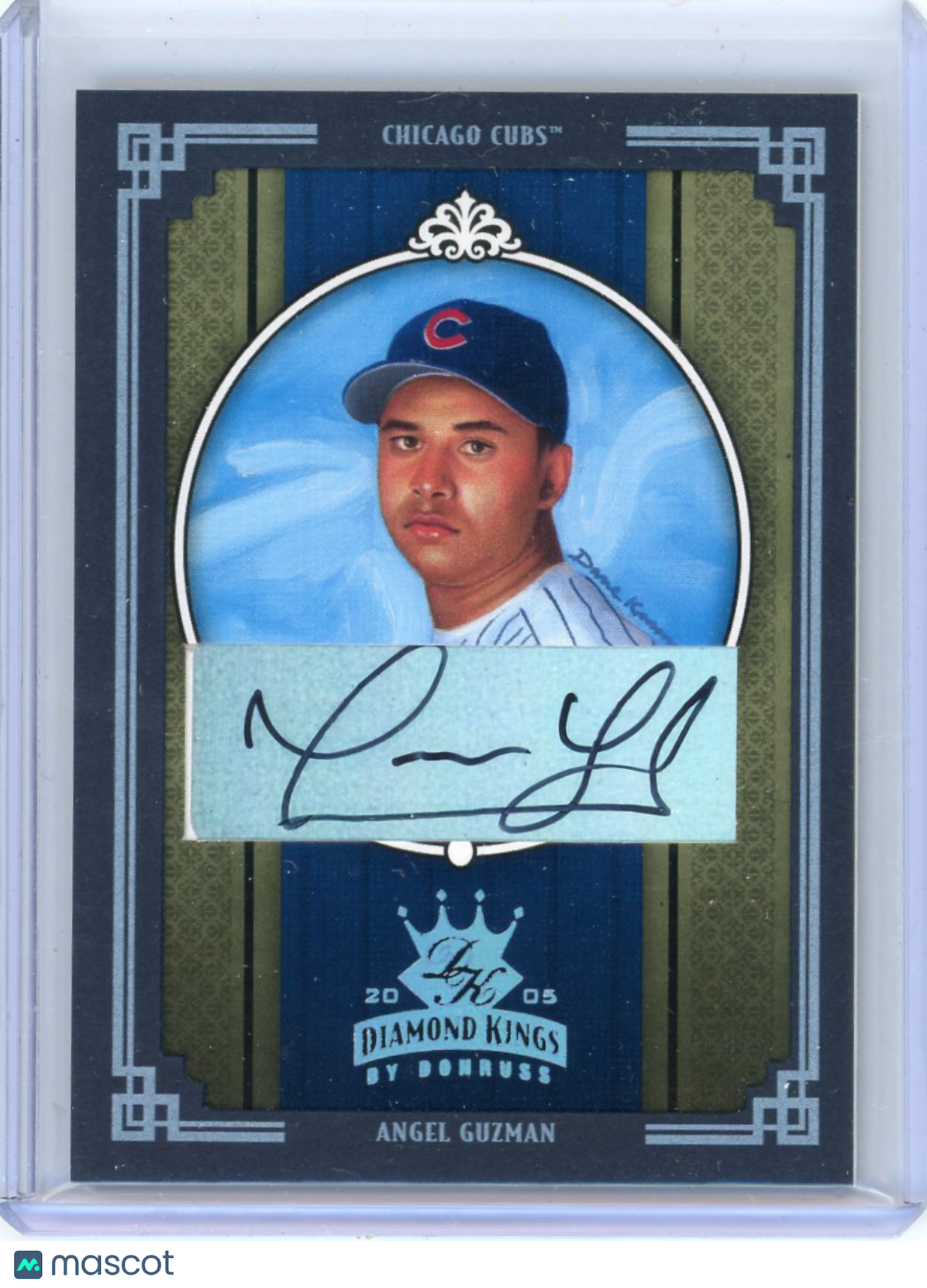 Angel Guzman - 2005 Donruss Diamond Kings 1/1 Platinum Autograph