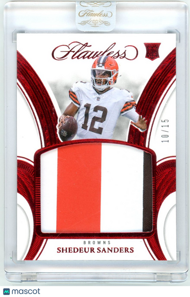 SHEDEUR SANDERS - 2025 Panini Flawless Ruby Rookie Patch /15