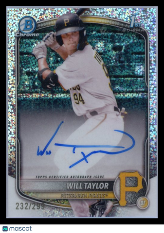 Will Taylor - 2025 Bowman Chrome Topps Speckle Refractor Autograph 232/299