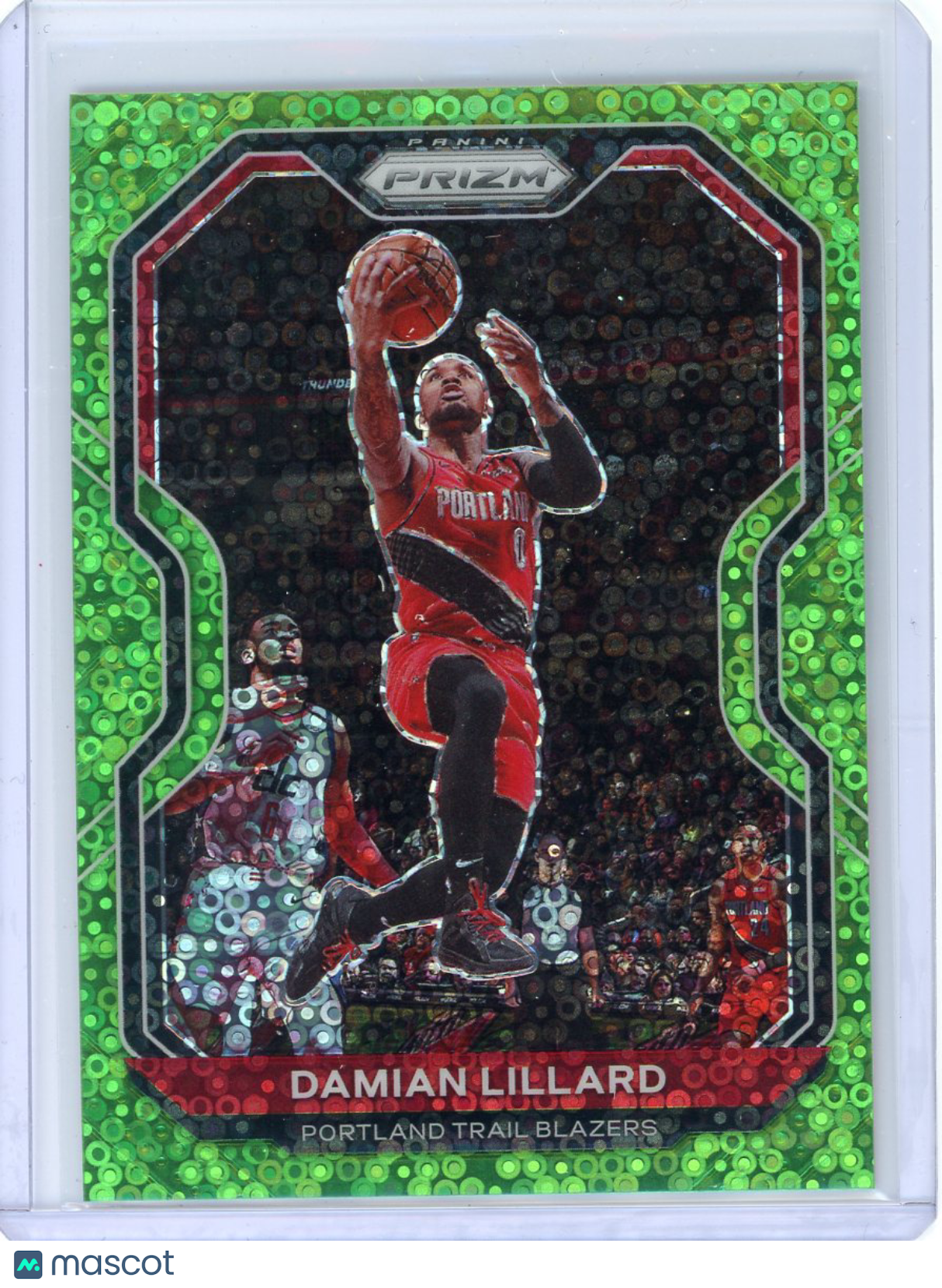 Damian Lillard - 2020-21 Panini Prizm Fast Break 2021 Green Disco 1/5 Portland