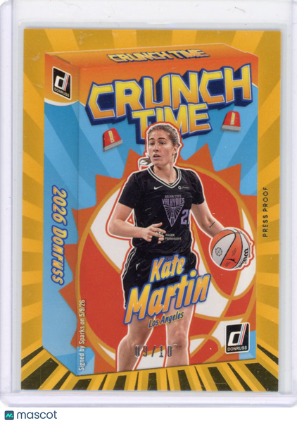 Kate Martin - 2026 Donruss Crunch Time Gold /10